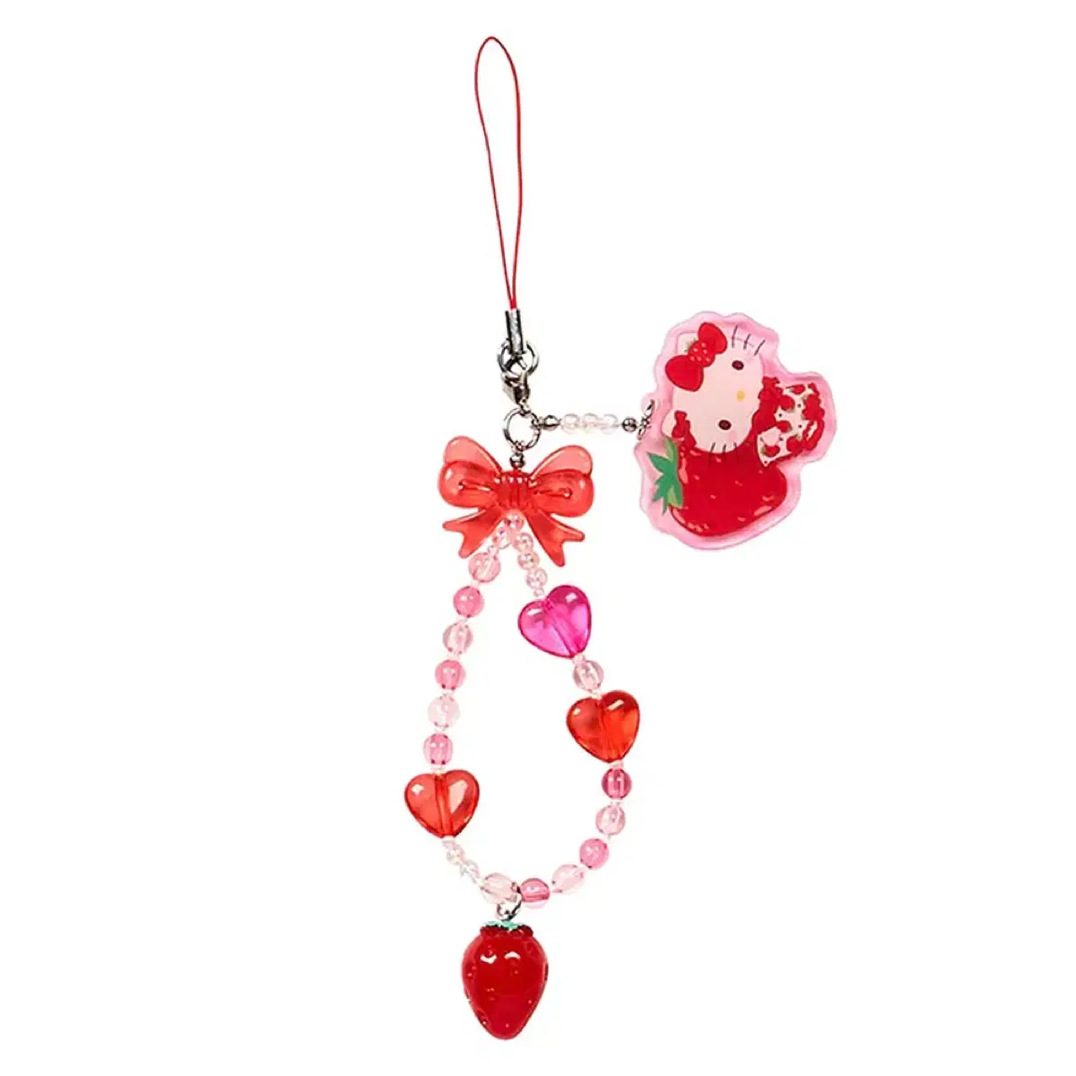 サンリオいちご新聞50周年記念ストロベリーハローキティストラップ